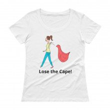 Ladies' Scoopneck T-Shirt - Lose the Cape!